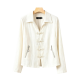 Ivory Textured Mandarin Frog Button Jacket